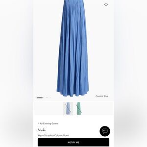 A.L.C. Ocean Blue Maxi Skirt